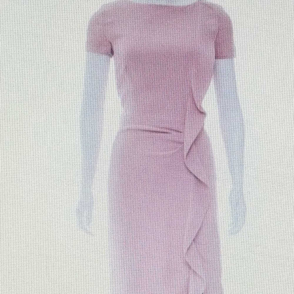 Dusty Rose Ruffle- Trim Cocktail Dress